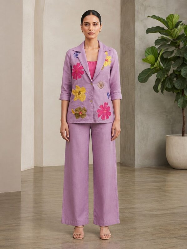 Women’s Lavender Floral Blazer Co-Ord Set